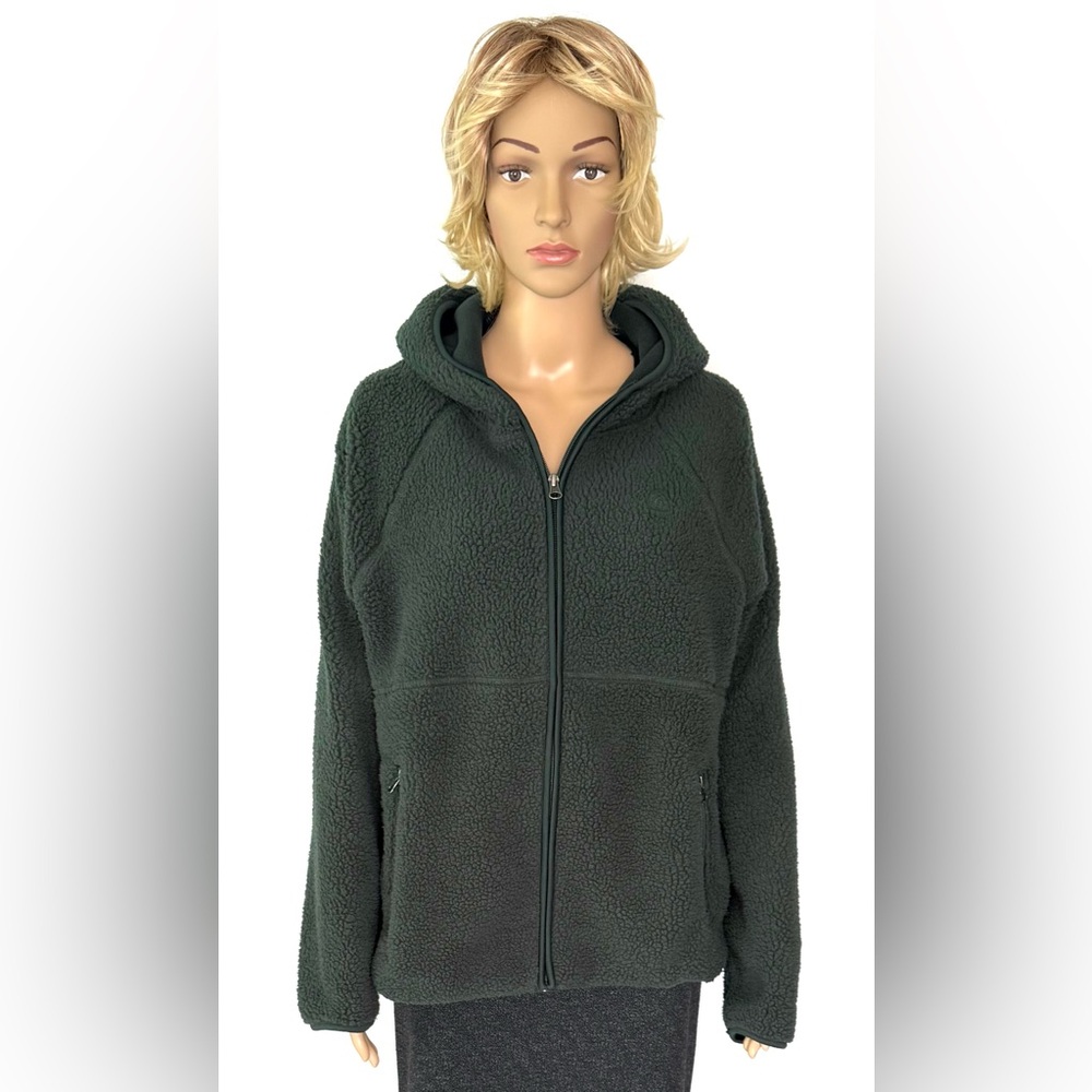 Sierra Designs Women’s Sherpa Fleece Hoodie Dark Green Forest Size Large